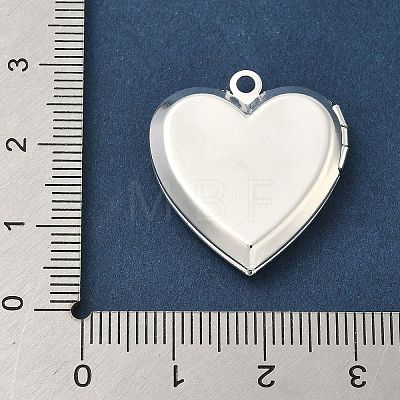 Heart Brass Locket Pendants KK-K414-12B-S-1