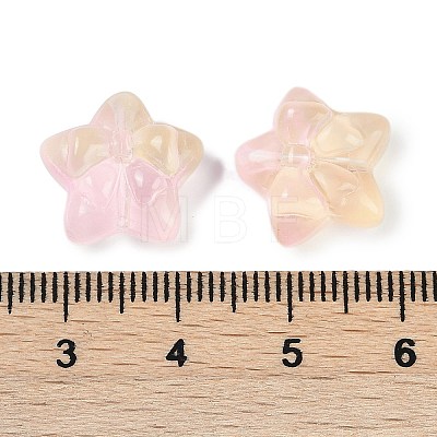 Transparent Spray Paint Glass Beads GLAA-H035-02H-1