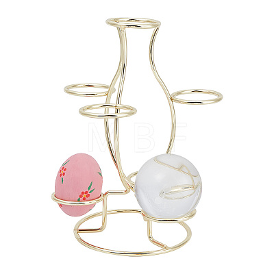 7-Slot Iron Easter Egg Display Stands ODIS-WH0058-21B-G-1