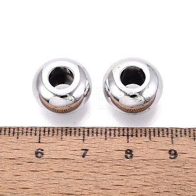 UV Plating Opaque Acrylic European Beads OACR-Q200-10A-01-1