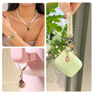 Transparent Glass Pendants GLAA-FZ0001-02D-1