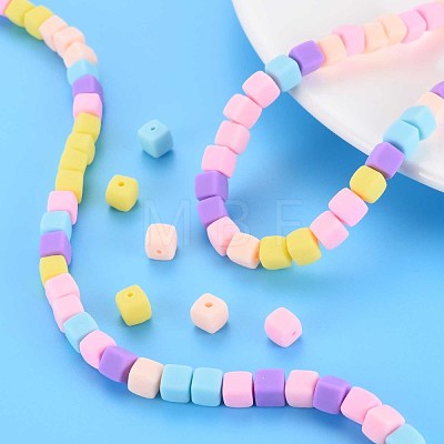 Handmade Polymer Clay Beads Strands CLAY-T020-09F-1