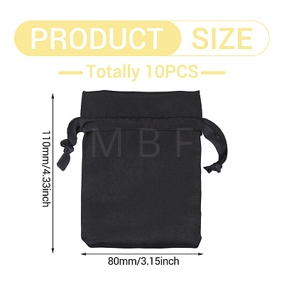 10Pcs Brocade Good Luck Fortune Drawstring Gift Blessing Bags PAAG-TADJ0001-01F-1
