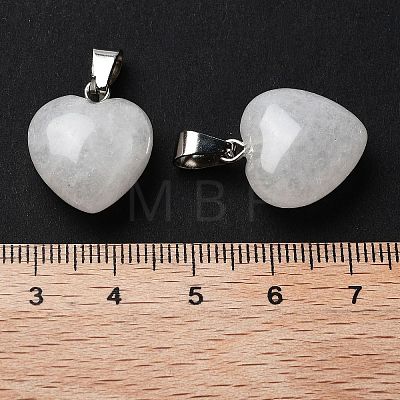 Natural White Jade Charms HEAR-PW0001-057-03-1