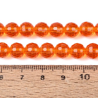 Transparent Glass Bead Strands GLAA-R095-8mm-39-1