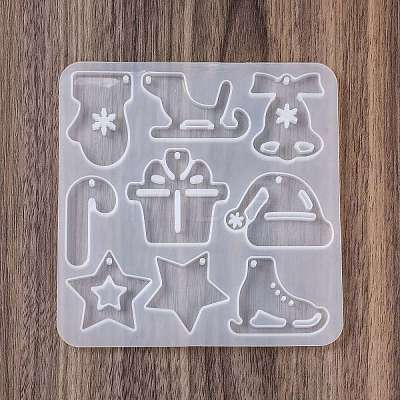 Christmas Pendants DIY Silicone Mold DIY-K073-19E-1