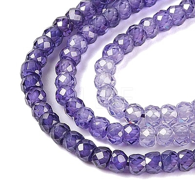 Transparent Gradient Color Cubic Zirconia Strand ZIRC-NH0002-01B-1