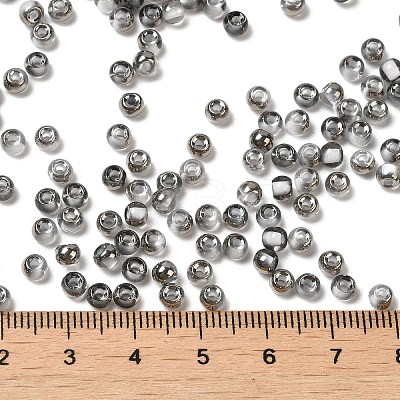 Transparent Inside Colours Glass Seed Beads SEED-H002-A-C218-1
