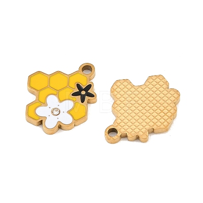 304 Stainless Steel Enamel Pendants SA-CBAA937-01G-1