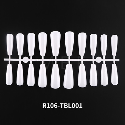 Solid Color Plastic Seamless Toe False Nail MRMJ-R106-TBL001-1