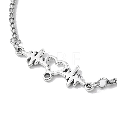 Adjustable 304 Stainless Steel Box Chain Slider Bracelets BJEW-JB10218-1