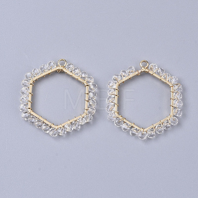 Glass Beads Pendants FIND-S306-21B-1