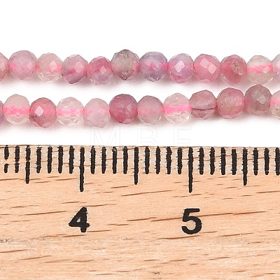 Natural Pink Tourmaline Beads Strands G-N342-33C-01-1