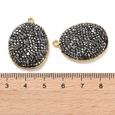 Long-Lasting Plated Brass Pave Rhinestone Pendants KK-K362-08G-01-1