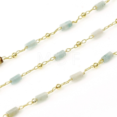 Handmade Natural Amazonite Beaded Chains CHC-E021-01C-1