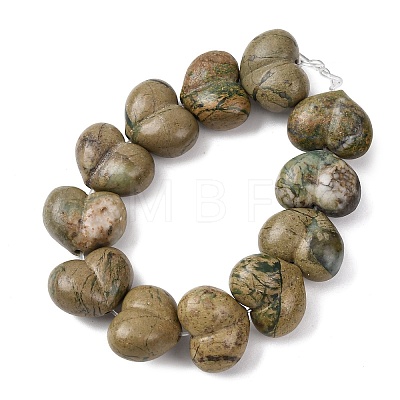 Natural Green Dragon Veins Beads G-D098-B03-1