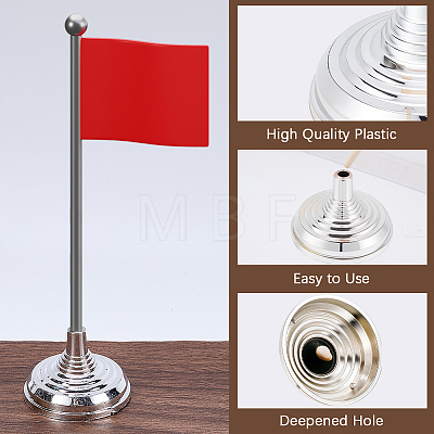 10Pcs 2 Colors Plastic Stick Flag Holder KY-CP0001-32-1