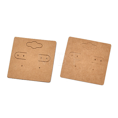 Kraft Paper Earring Display Cards with Hanging Hole EDIS-N010-01-1-1