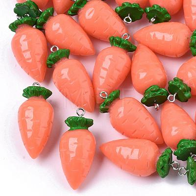 Carrot Resin Pendants X-RB715Y-1