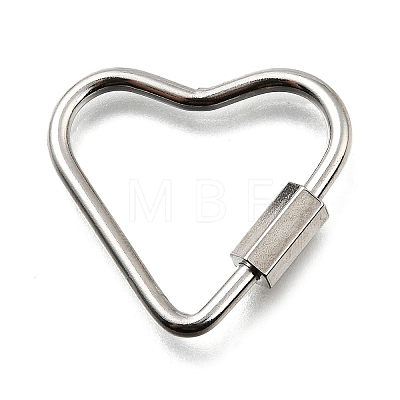 Non-Tarnish 304 Stainless Steel Screw Carabiner Lock Charms STAS-K195-02P-1