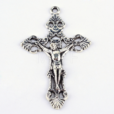 Tibetan Style Alloy Pendants TIBEP-S298-011AS-FF-1