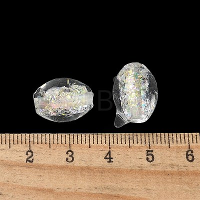 Handmade Foil Lampwork Beads Strands FOIL-Z001-04E-1