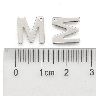 Tarnish Resistant 304 Stainless Steel Letter Charms STAS-O072-M-1