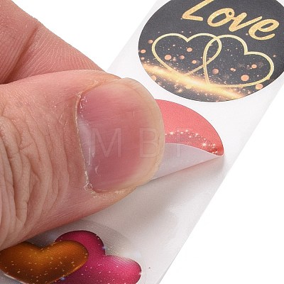 Valentine's Day Round Paper Stickers DIY-I107-03B-1