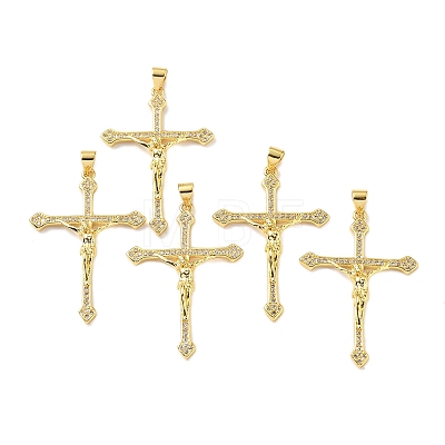 Brass Micro Pave Cubic Zirconia Pendants KK-Z114-05G-1
