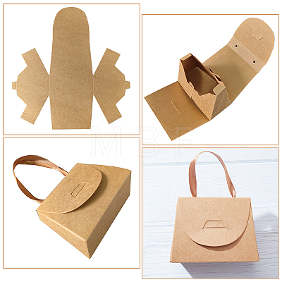 Foldable Kraft Paper Candy Gift Box CON-WH0094-24A-1