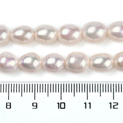 Natural Cultured Freshwater Pearl Beads Strands PEAR-U001-01B-1