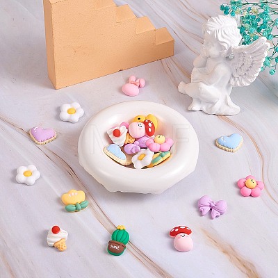 22Pcs 11 Styles Opaque Cute Resin Cabochons JX229A-1