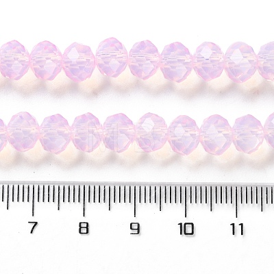 Baking Painted Transparent Glass Beads Strands DGLA-A034-J8MM-D09-1