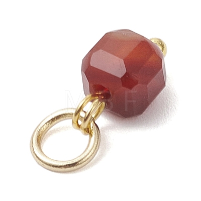 100Pcs 10 Styles Natural Stone Faceted Cube Charms PALLOY-JF04520-02-1