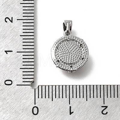 Brass Micro Pave Cubic Zirconia Charms KK-S517-03P-1