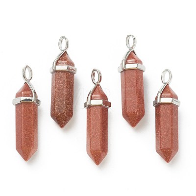 Synthetic Goldstone Pointed Pendants G-M378-01P-A33-1