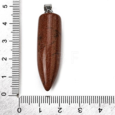 Synthetic Goldstone Pointed Pendants G-F820-12E-1