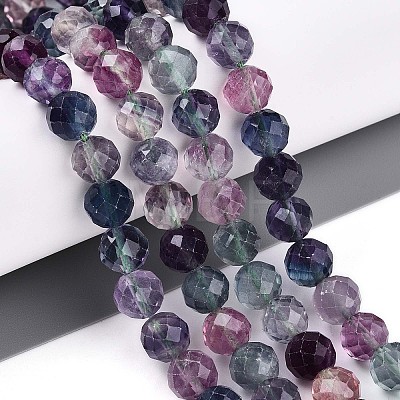 Natural Rainbow Fluorite Beads Strands G-S345-8mm-29-1