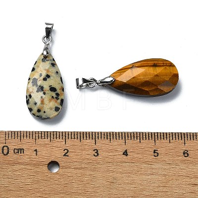 Faceted Natural & Synthetic Mixed Gemstone Pendants G-P519-06P-1