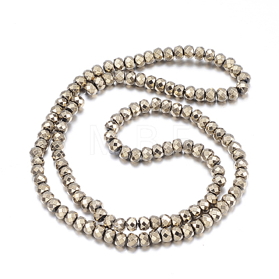 Rondelle Non-magnetic Synthetic Hematite Beads Strands G-D617-21B-1