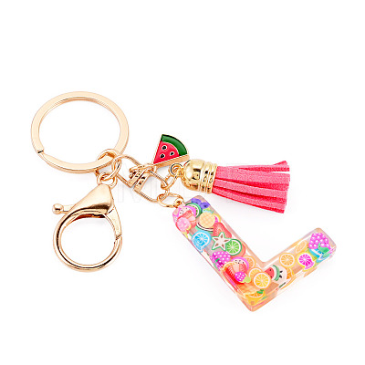 Fruit Series Letter Resin Keychains KEYC-TAC0033-02L-1