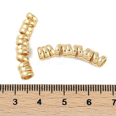 Brass Curved Tube Beads KK-P283-11G-1