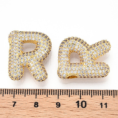 Brass Micro Pave Cubic Zirconia Pendants KK-N254-06G-R-1