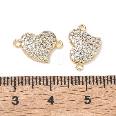 SHEGRACE Brass Micro Pave Clear Cubic Zirconia Connector Charms XGRQ3K054-563G-1