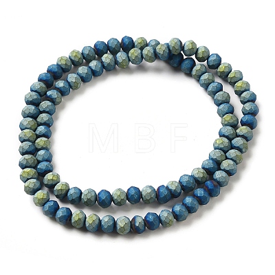 Electroplated Glass Beads Strands EGLA-P054-01-1