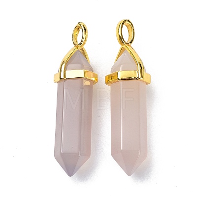 Natural Agate Pointed Pendants G-G025-01G-40-1