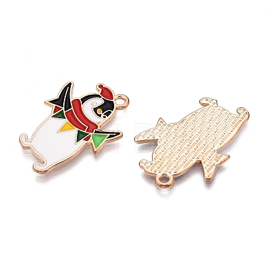 Christmas Theme Alloy Enamel Pendants ENAM-T020-33E-1