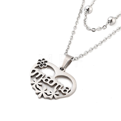 Stainless Steel Pendants Necklaces NJEW-U003-01E-P-1