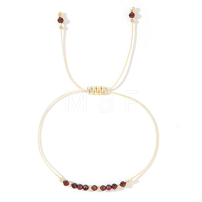 Natural Birthstone Braided Bead Bracelets for Women X-VA8051-1-1