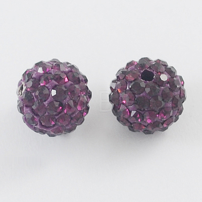 Pave Disco Ball Beads X-RB-A130-10mm-12-1